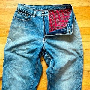 LL Bean Vintage flannel lined jeans, Women's 10R
